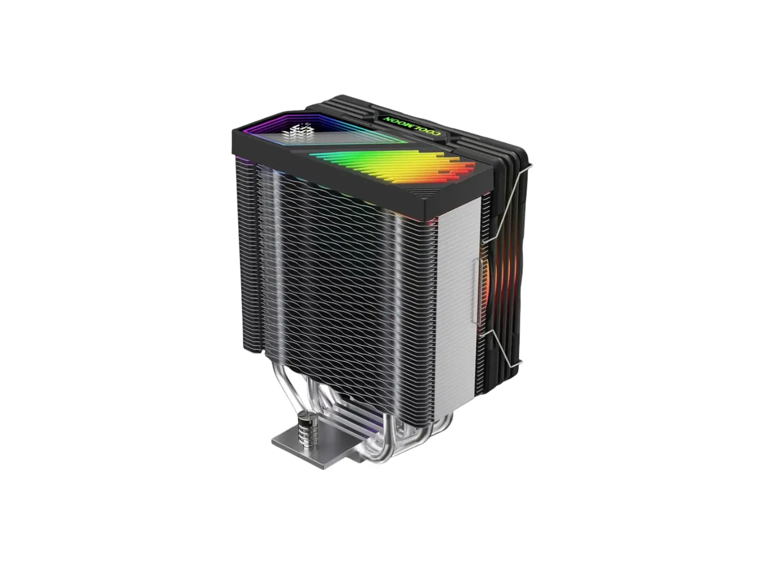 Cooler Para Cpu Coolmoon Gt400, Color Negro, Pantalla Digital, Argb, LGA1851, AM5 5