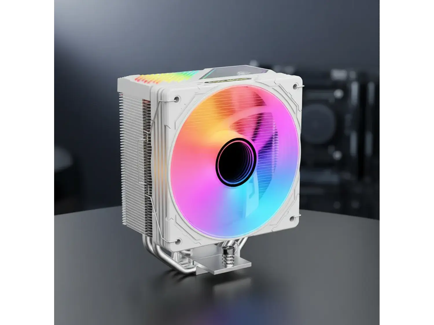 Cooler Para Cpu Coolmoon Gt400, Color Blanco , Pantalla Digital, Argb, LGA1851, AM5 3