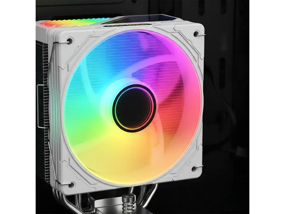 Cooler Para Cpu Coolmoon Gt400, Color Blanco , Pantalla Digital, Argb, LGA1851, AM5 6