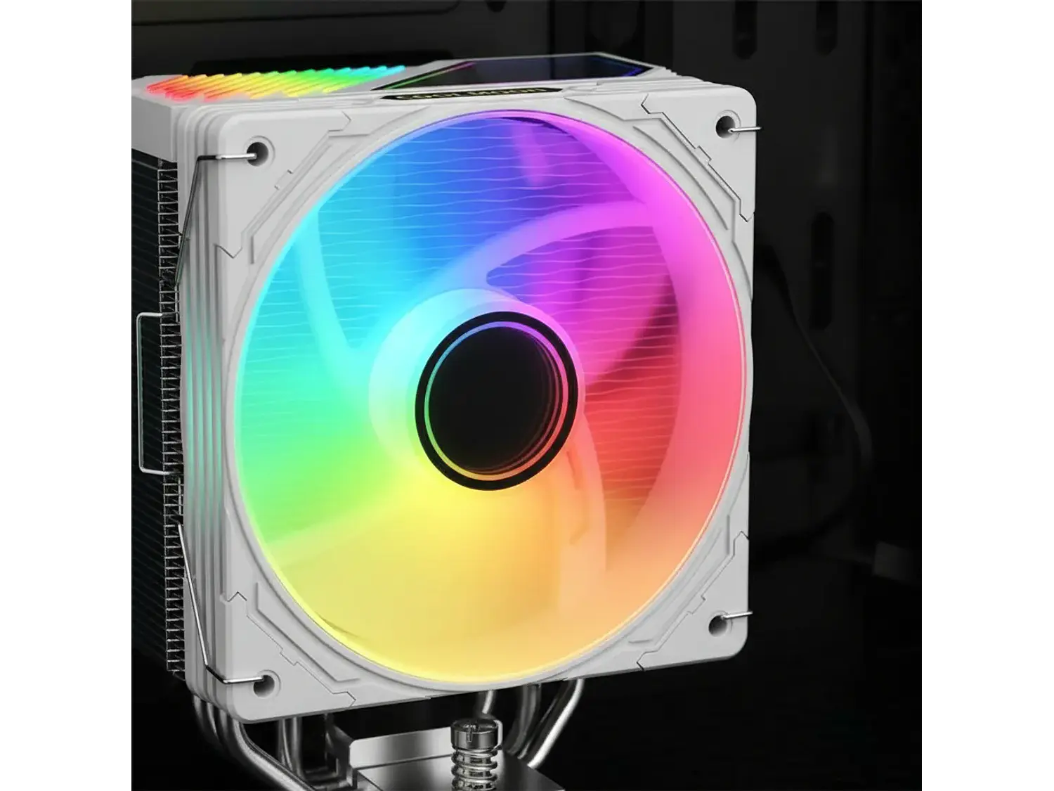Cooler Para Cpu Coolmoon Gt400, Color Blanco , Pantalla Digital, Argb, LGA1851, AM5 6