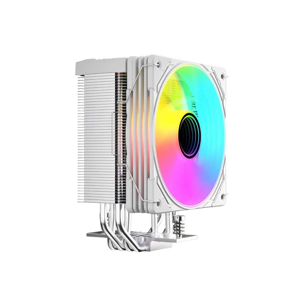 Cooler Para Cpu Coolmoon Gt400, Color Blanco , Pantalla Digital, Argb, LGA1851, AM5 5