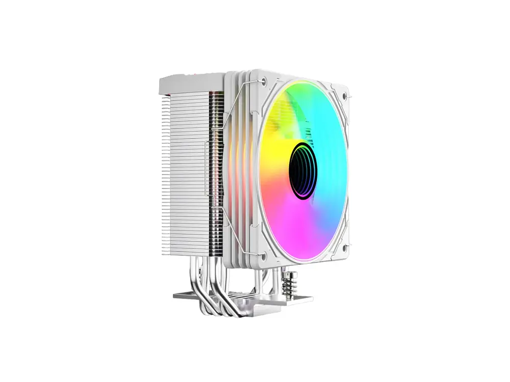 Cooler Para Cpu Coolmoon Gt400, Color Blanco , Pantalla Digital, Argb, LGA1851, AM5 5