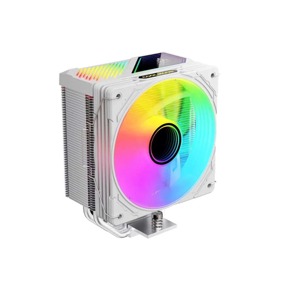 Cooler Para Cpu Coolmoon Gt400, Color Blanco , Pantalla Digital, Argb, LGA1851, AM5 1