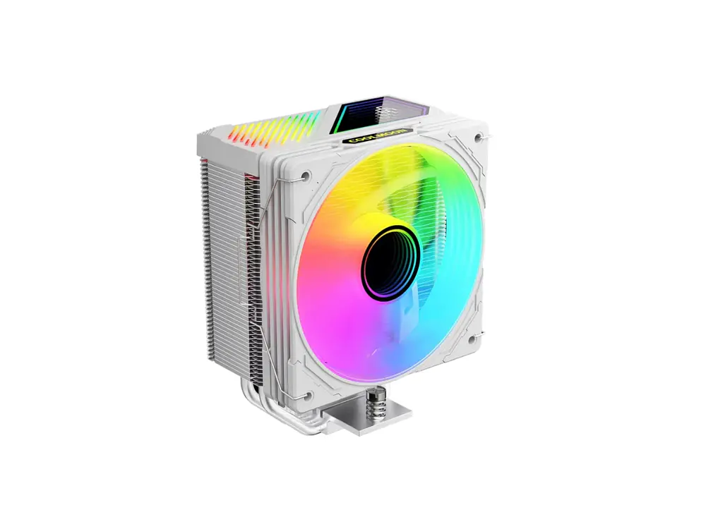 Cooler Para Cpu Coolmoon Gt400, Color Blanco , Pantalla Digital, Argb, LGA1851, AM5 1