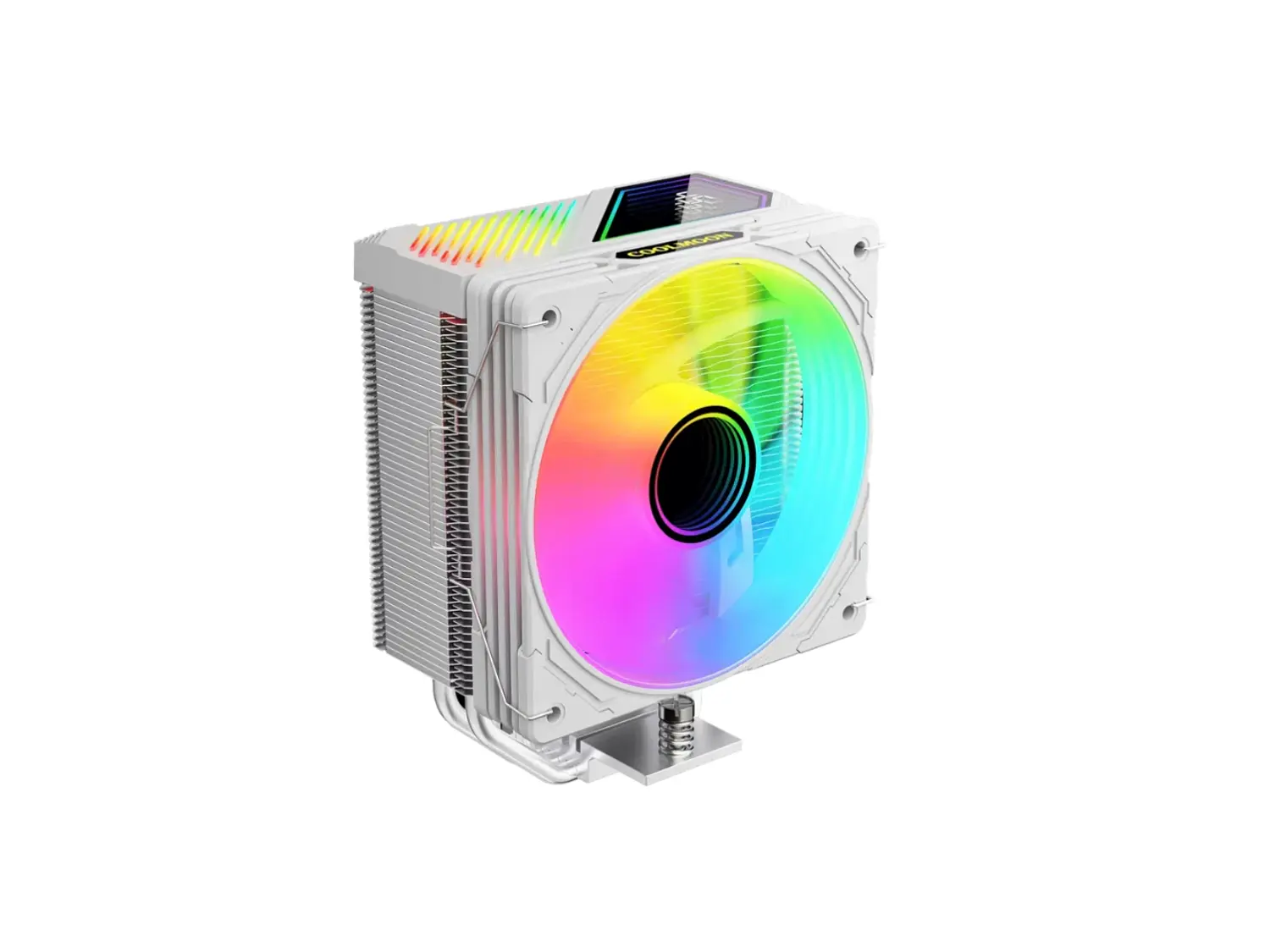 Cooler Para Cpu Coolmoon Gt400, Color Blanco , Pantalla Digital, Argb, LGA1851, AM5 1