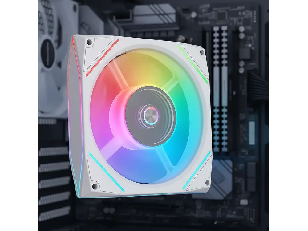 Ventilador 120mm Coolmoon Ly120 Argb Prisma, Color Blanco, 71 Cfm 2