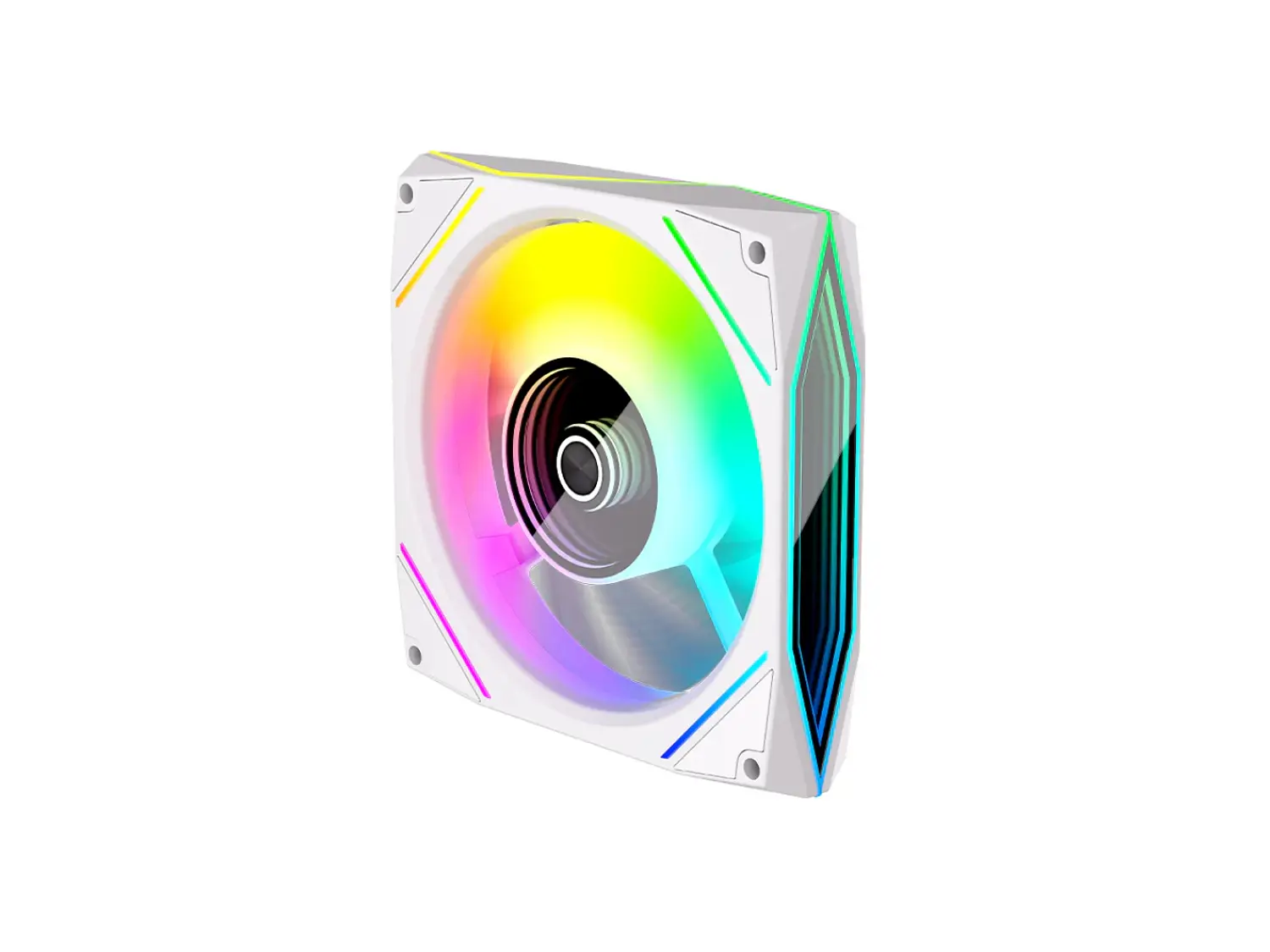 Ventilador 120mm Coolmoon Ly120 Argb Prisma, Color Blanco, 71 Cfm 1