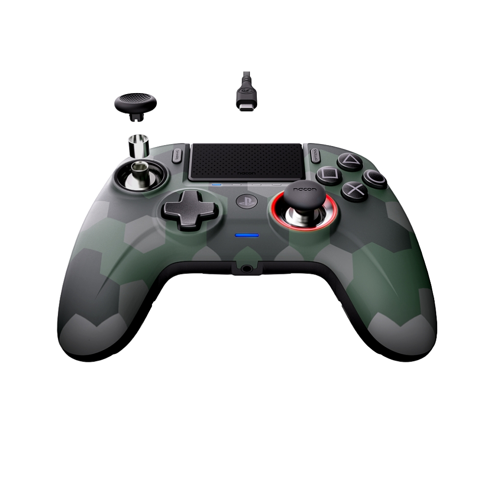Control Nacon Revolution Unlimited Pro, PS4, Color Camuflaje Verde 2