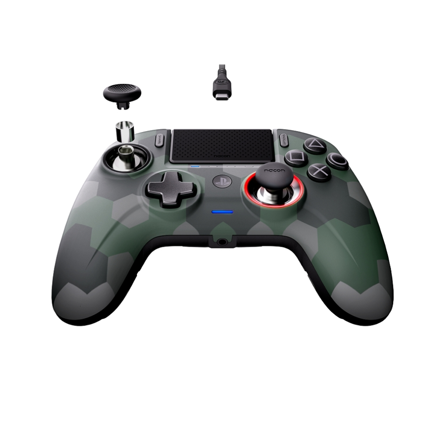 Control Nacon Revolution Unlimited Pro, PS4, Color Camuflaje Verde 2