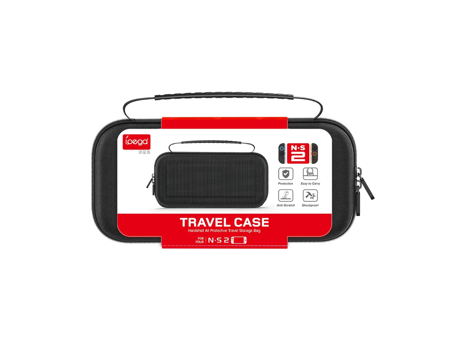 Bolso Rígido para Nintendo Switch 2 Ipega, Color Negro 1