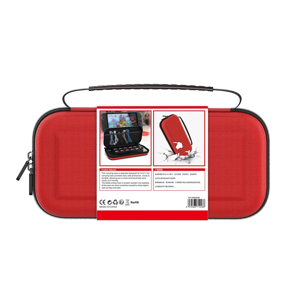 Bolso Rígido para Nintendo Switch 2 Ipega, Color Rojo 4