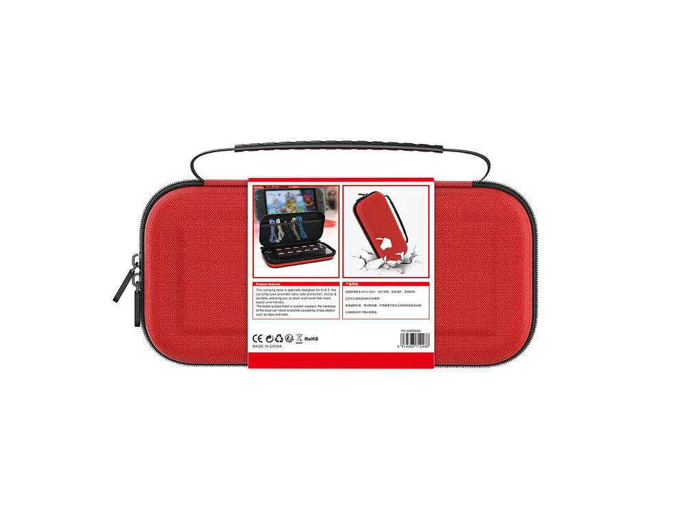 Bolso Rígido para Nintendo Switch 2 Ipega, Color Rojo 4