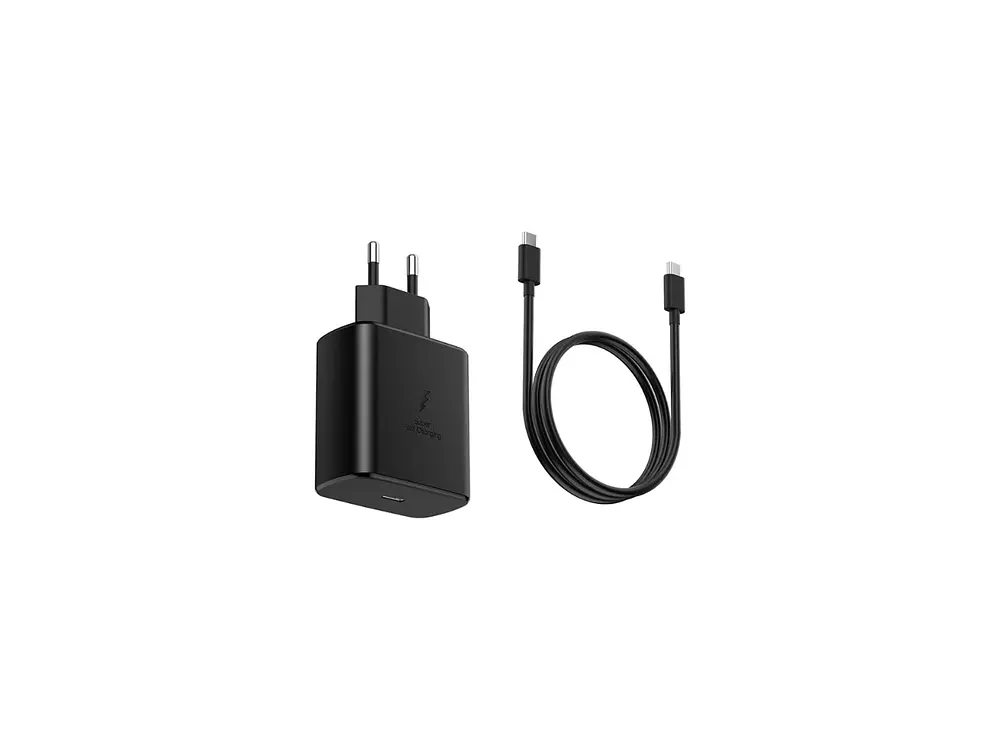 Cargador Samsung 45w con Cable + Cable USB-C a USB-C, Color Negro 2