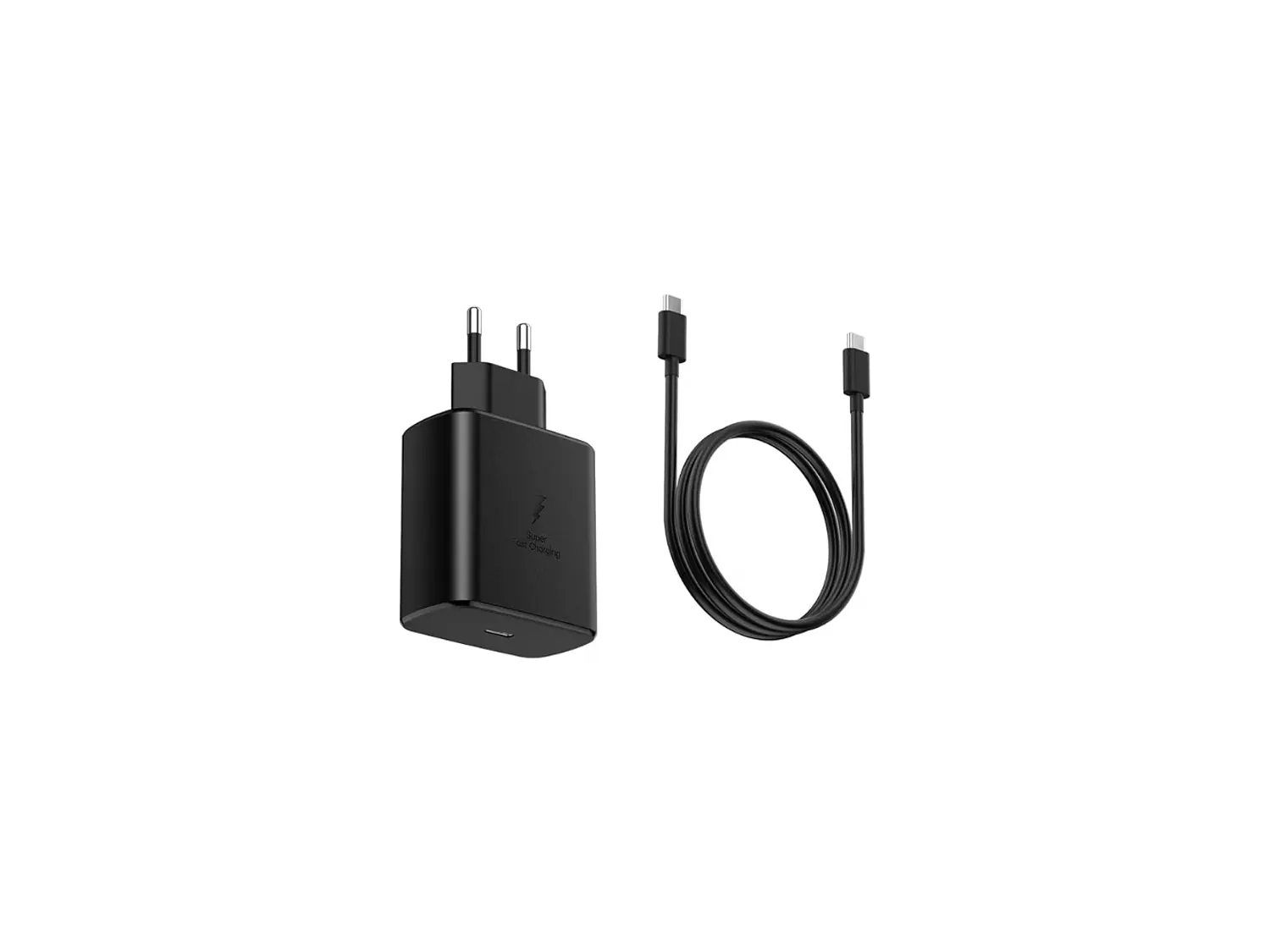 Cargador Samsung 45w con Cable + Cable USB-C a USB-C, Color Negro 2