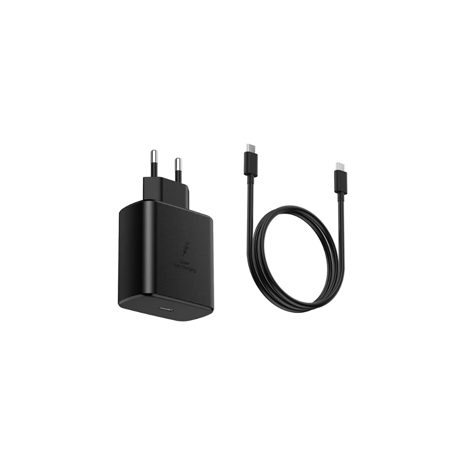 Cargador Samsung 45w con Cable + Cable USB-C a USB-C, Color Negro 2
