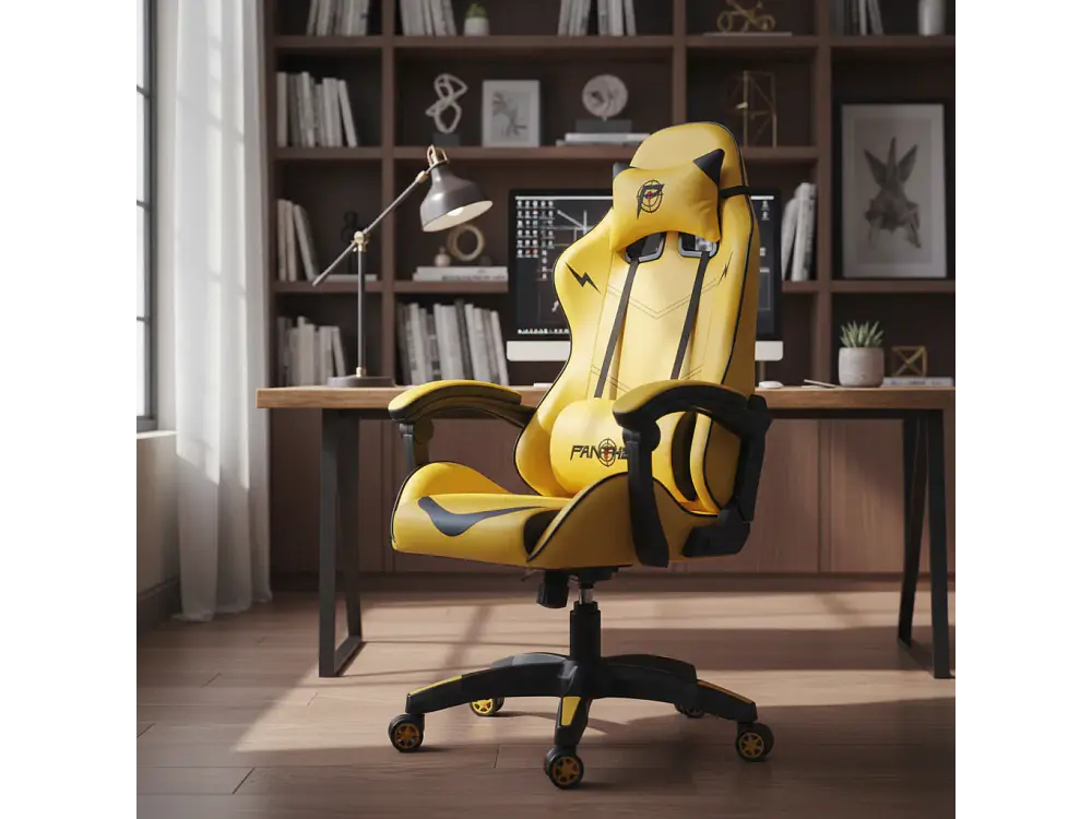 Silla Gamer Panther Reclinable, Diseño Pikachu 4