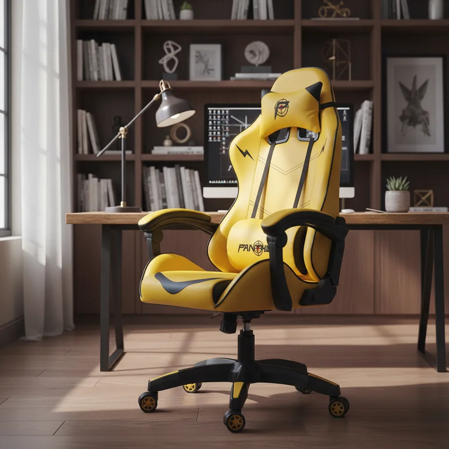 Silla Gamer Panther Reclinable, Diseño Pikachu 4