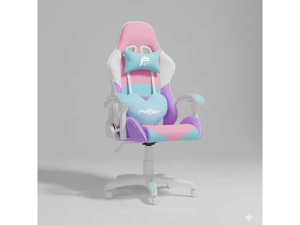 Silla Gamer Panther Reclinable, Diseño Candy Pink 1