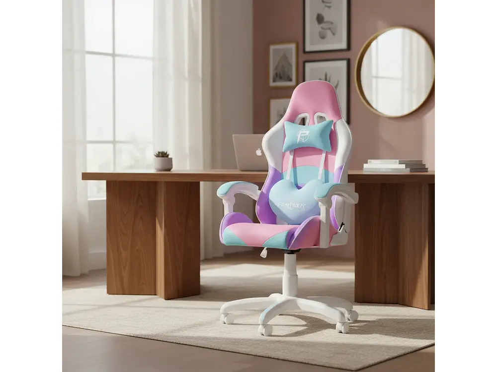 Silla Gamer Panther Reclinable, Diseño Candy Pink 3