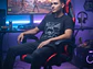 Silla Gamer Panther, Reclinable, Color Negro Rojo - Miniatura 3