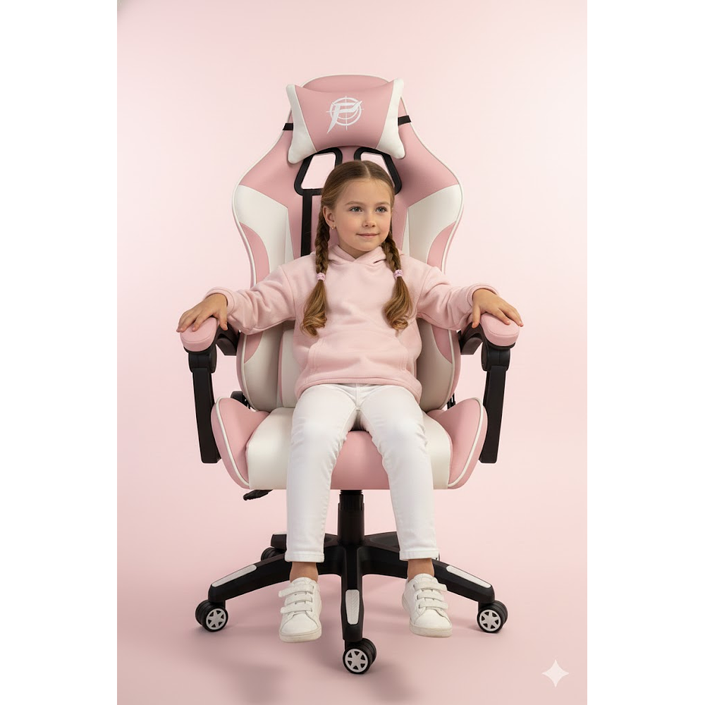 Silla Gamer Panther, Reclinable, Color Rosa Candy 3