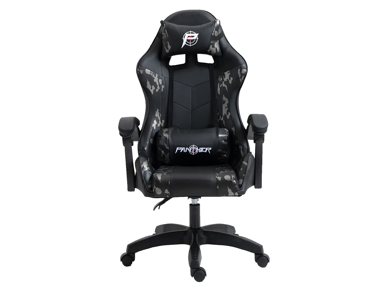Silla Gamer Panther, Reclinable, Diseño Camuflaje Gris 3