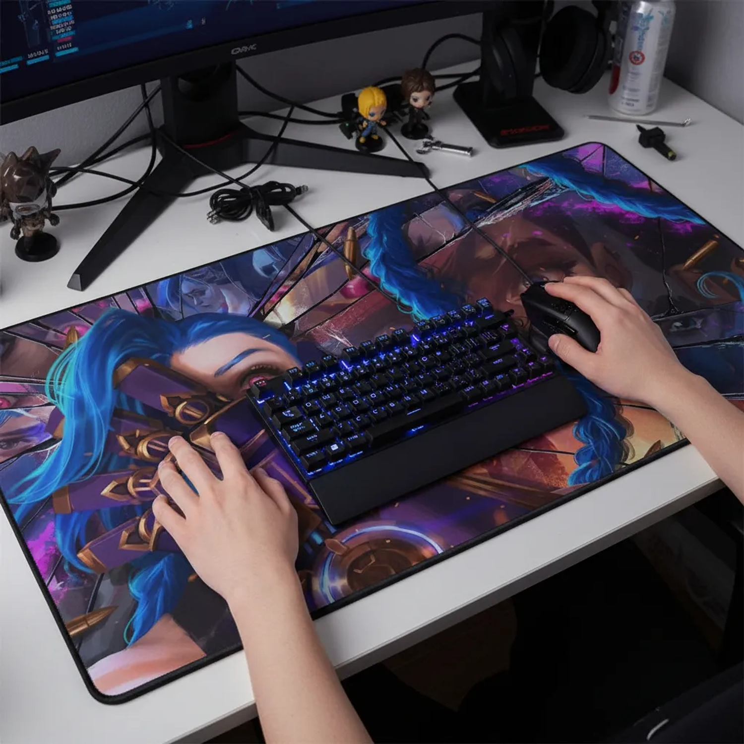 Mousepad Panther XL 90x40cm League of Legends Arcane 4