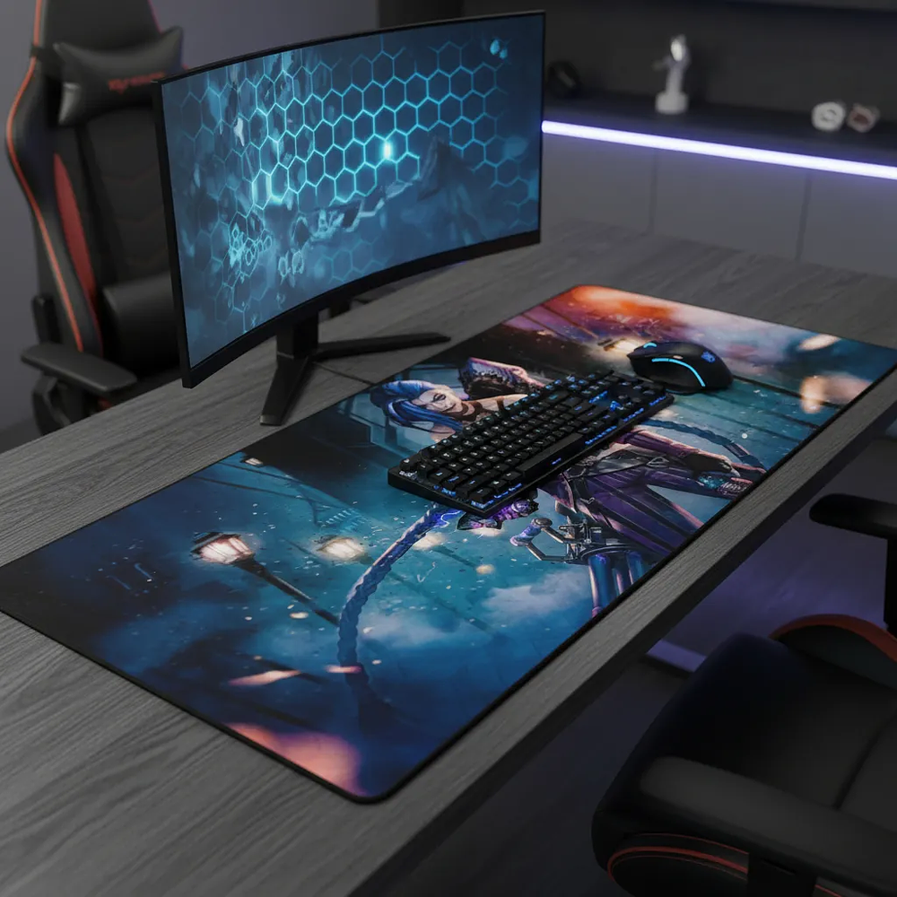 Mousepad Panther XL 90x40cm League of Legends Arcane Jinx 2