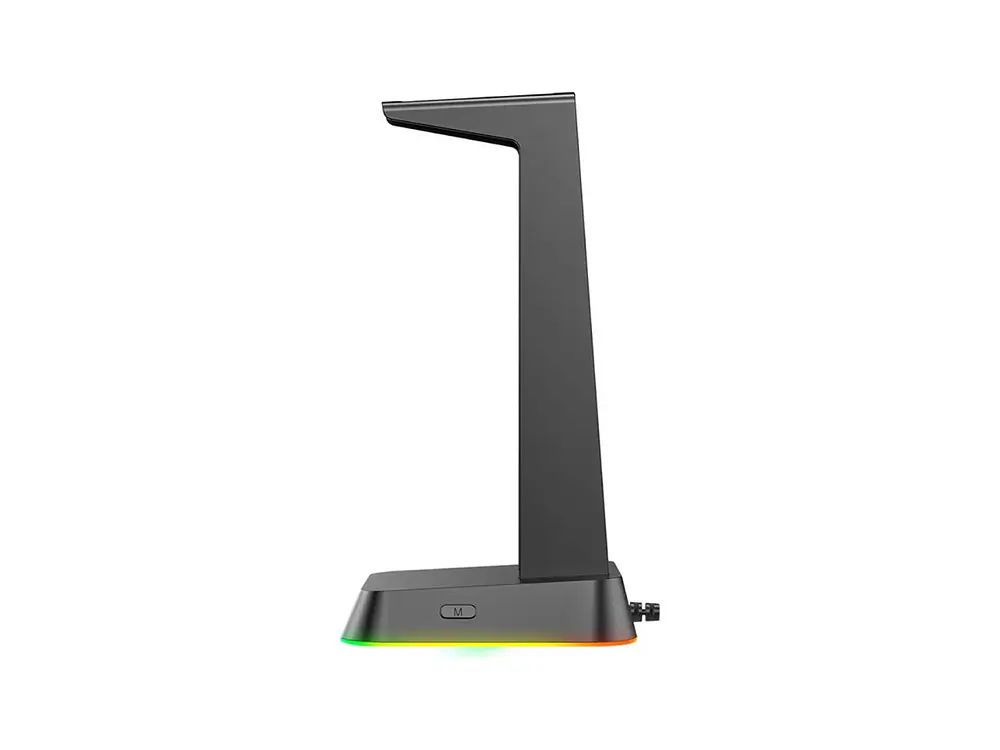 Soporte Audifonos Onikuma St-2, RGB, Color Negro, Hub USB 4