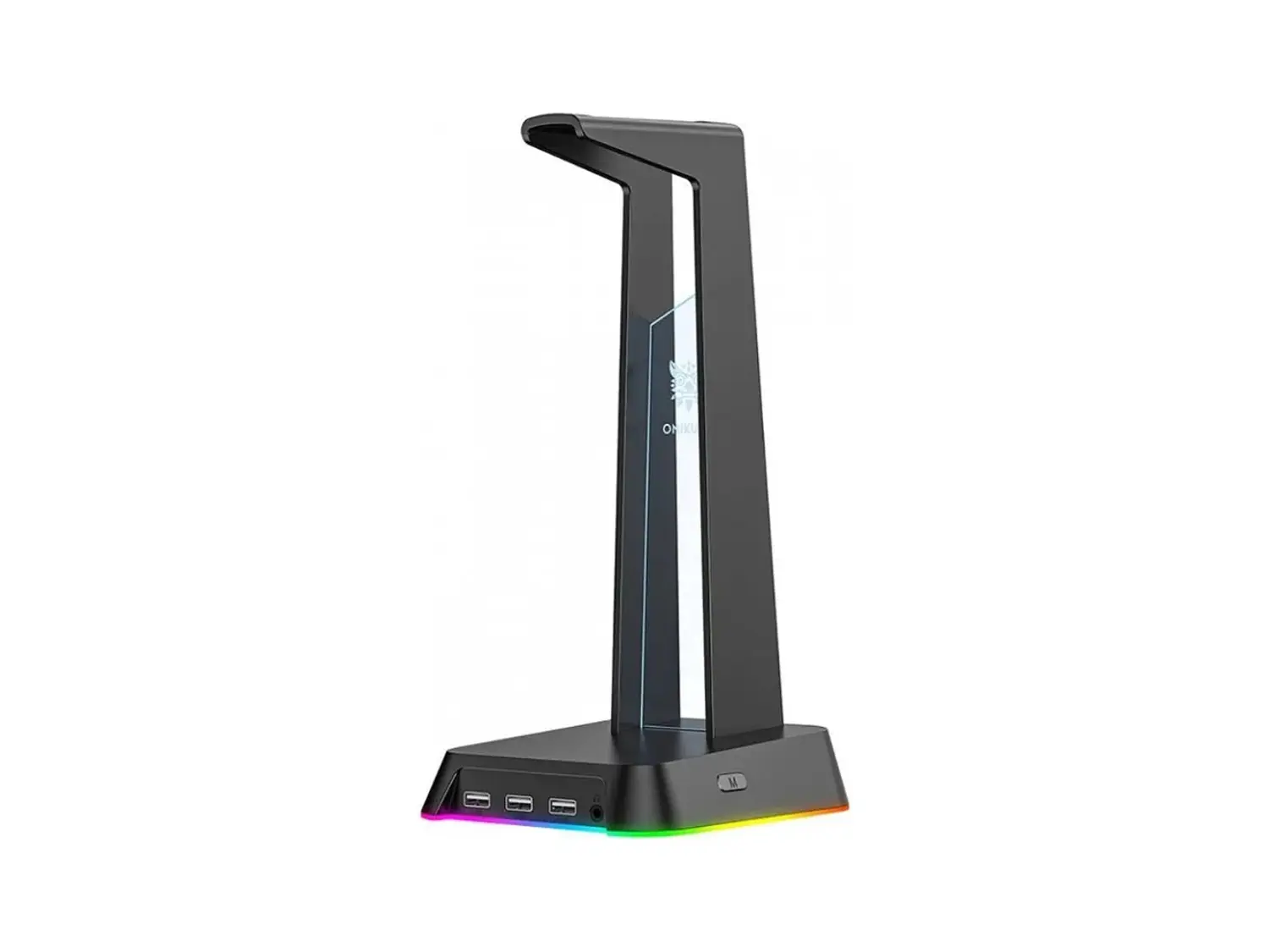 Soporte Audifonos Onikuma St-2, RGB, Color Negro, Hub USB 1