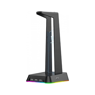 Soporte Audifonos Onikuma St-2, RGB, Color Negro, Hub USB