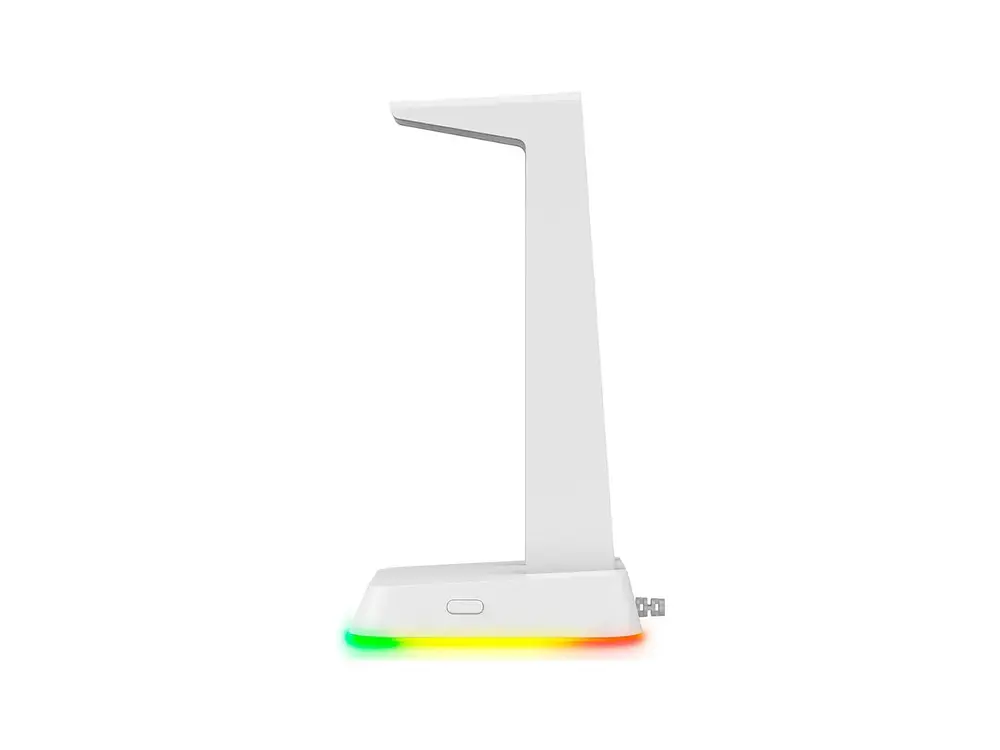 Soporte Audifonos Onikuma St-2, RGB, Color Blanco, Hub USB 4