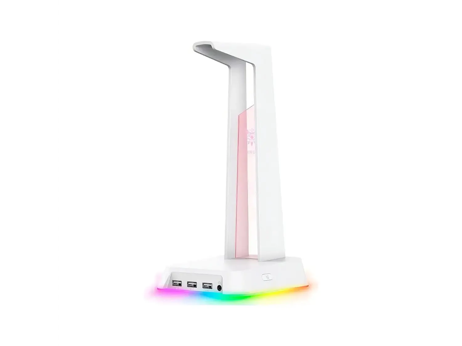 Soporte Audifonos Onikuma St-2, RGB, Color Blanco, Hub USB 1