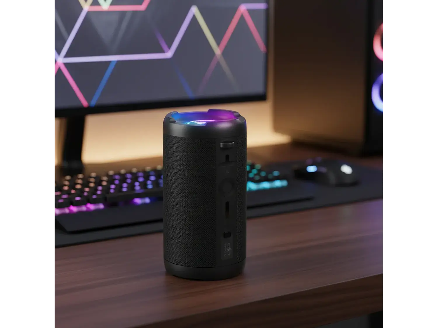 Parlante Gamer Onikuma L20 Bluetooth Rbg, Color Negro 3