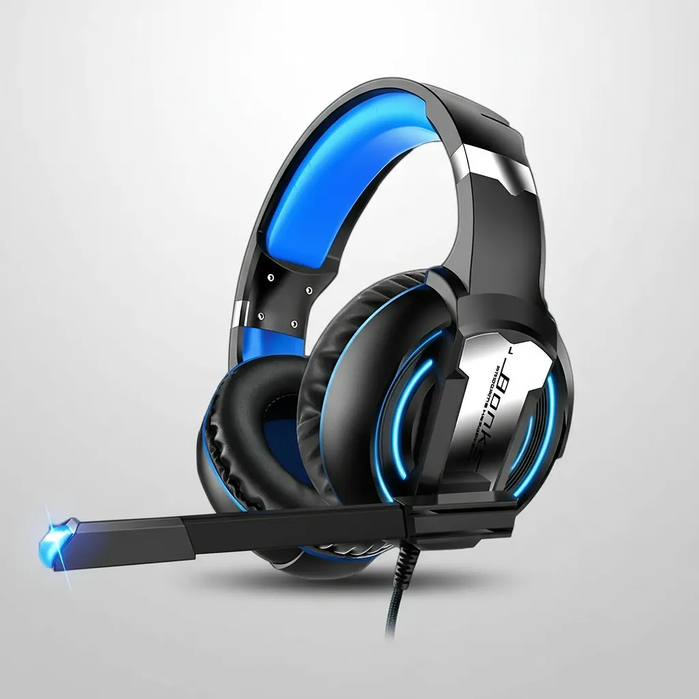 Audífono Gamer Bonks G1, RGB, Aux, Color Azul 2