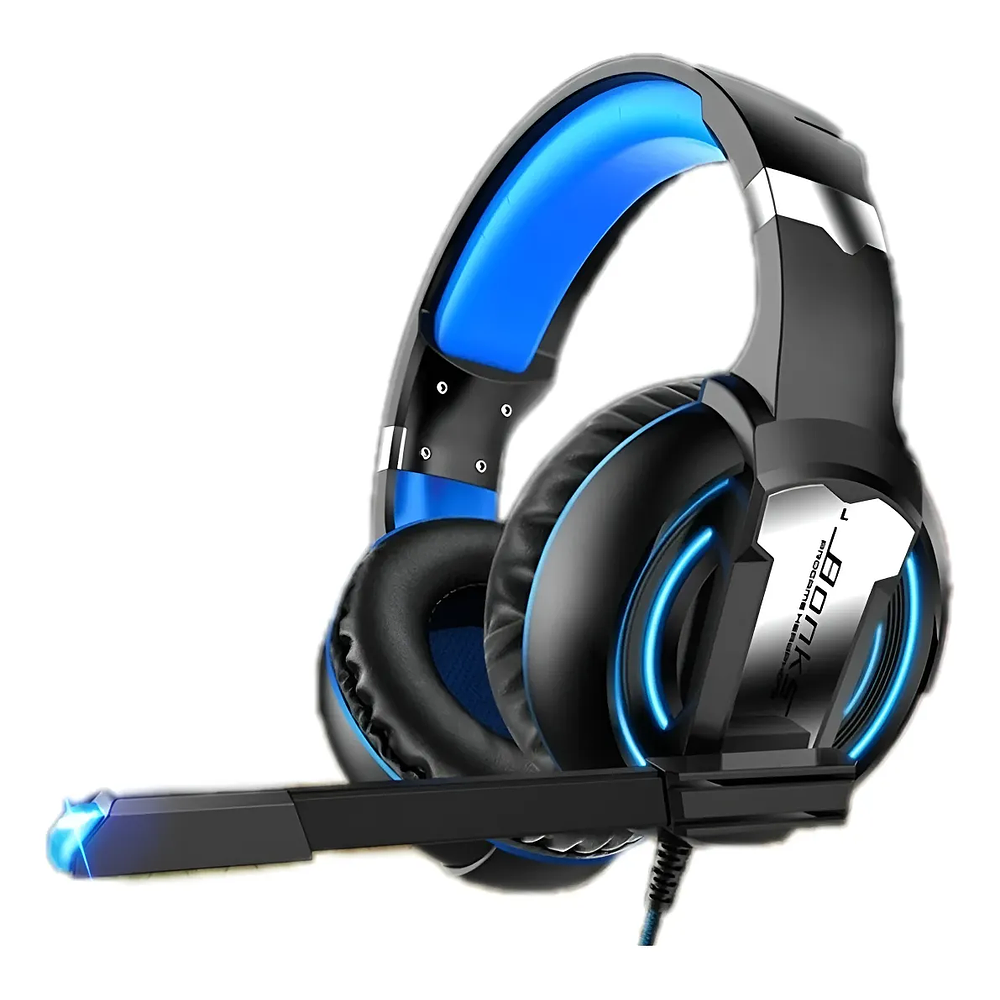 Audífono Gamer Bonks G1, RGB, Aux, Color Azul 1