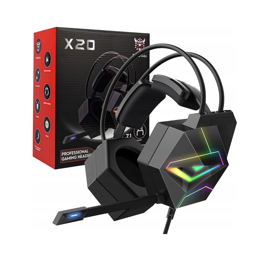Audifono Gamer Onikuma X20 RGB, Color Negro 3