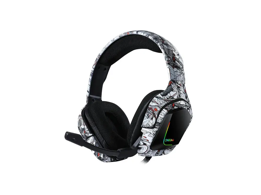Audifono Gamer Onikuma K20, Color Blanco, RGB 1