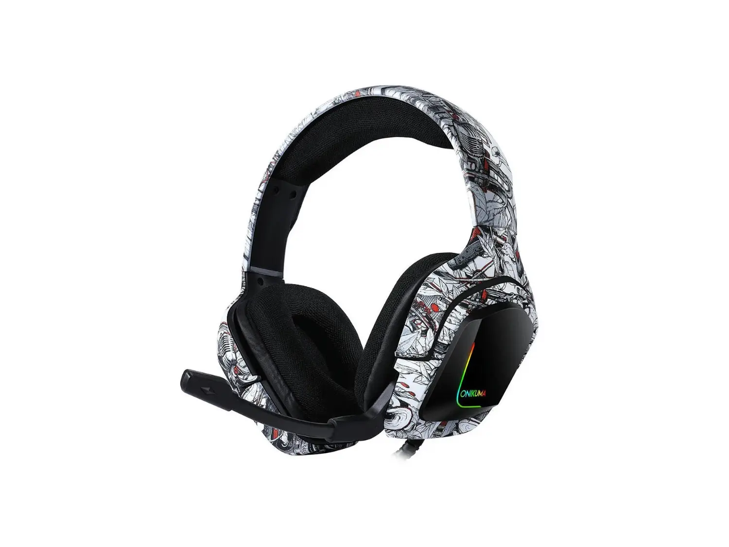 Audifono Gamer Onikuma K20, Color Blanco, RGB 1