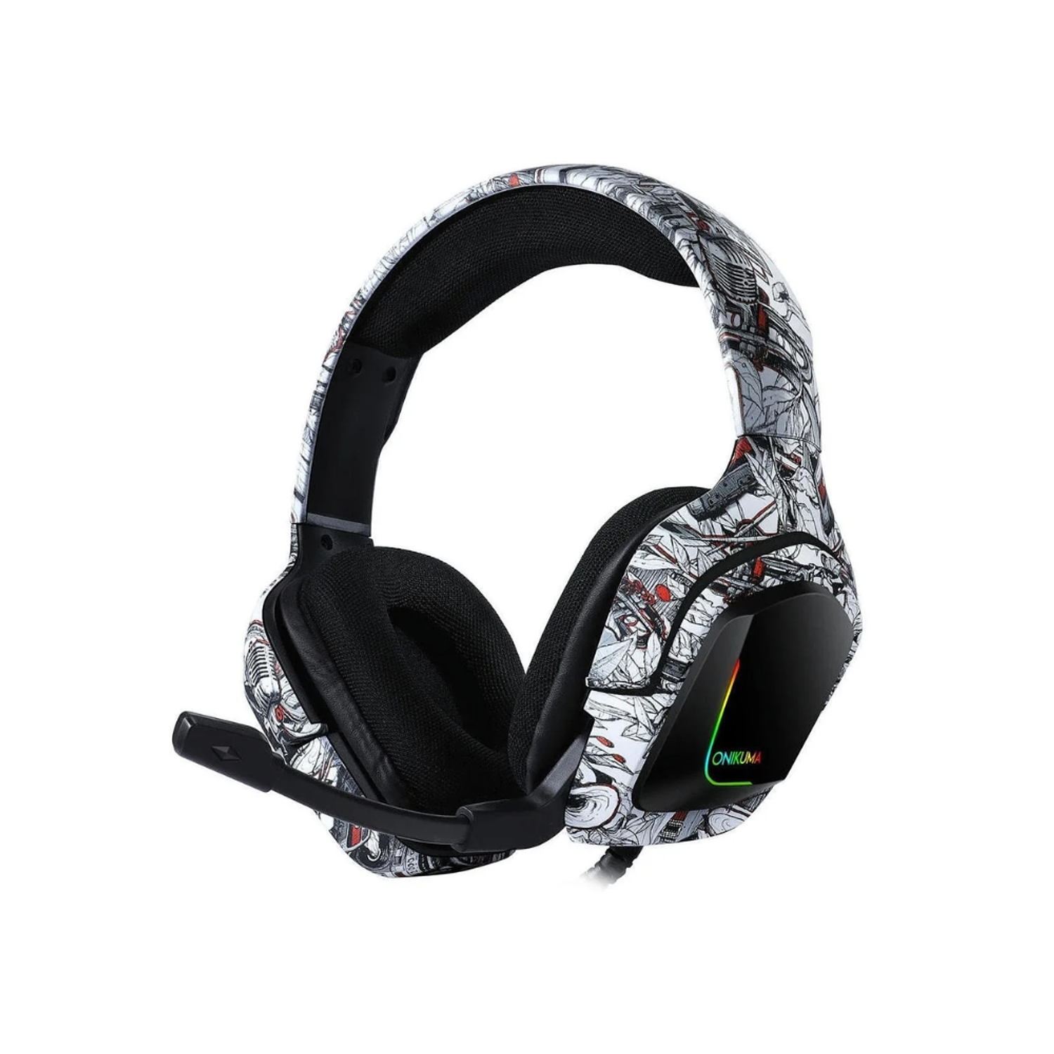 Audifono Gamer Onikuma K20, Color Blanco, RGB 1