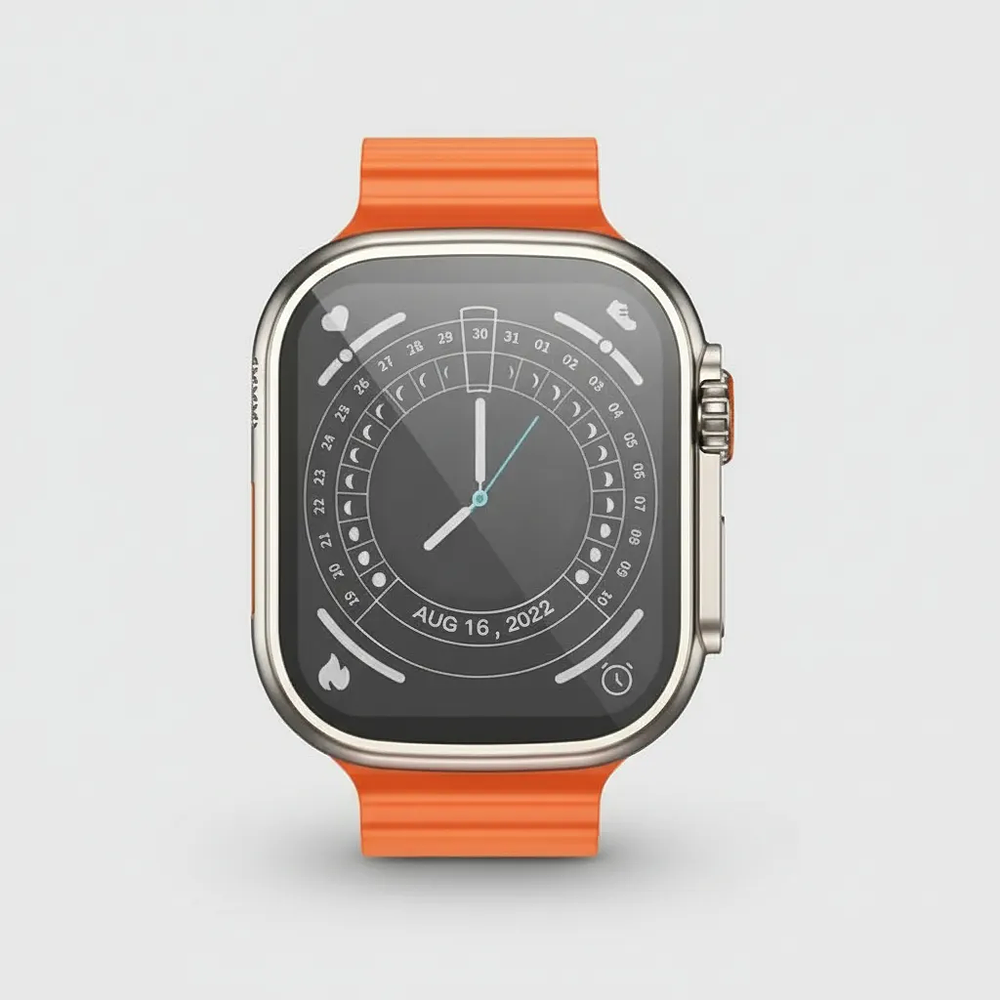 Smart Watch BD3 Ultra Borofone Sport Dorado, Correa Color Naranja 3
