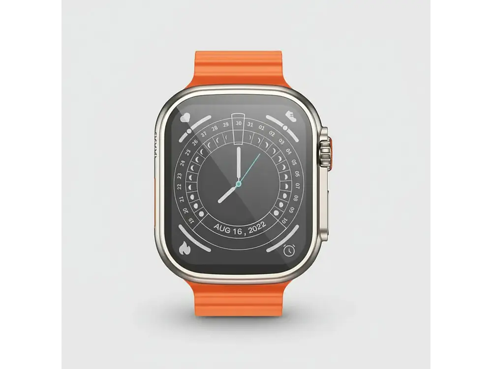 Smart Watch BD3 Ultra Borofone Sport Dorado, Correa Color Naranja 3