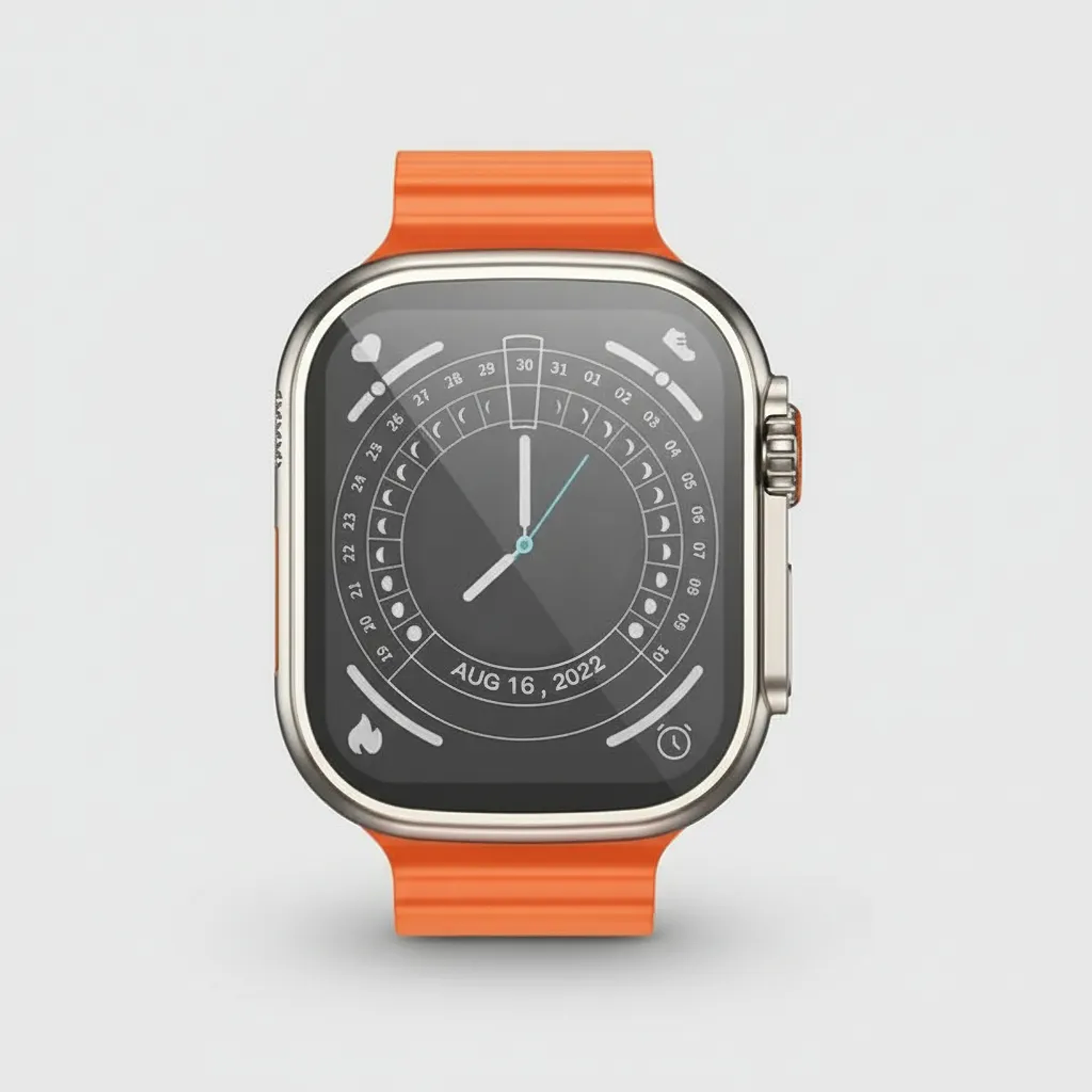 Smart Watch BD3 Ultra Borofone Sport Dorado, Correa Color Naranja 3