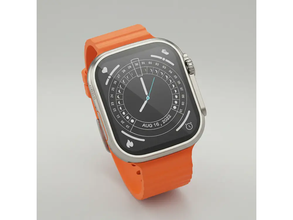 Smart Watch BD3 Ultra Borofone Sport Dorado, Correa Color Naranja 1