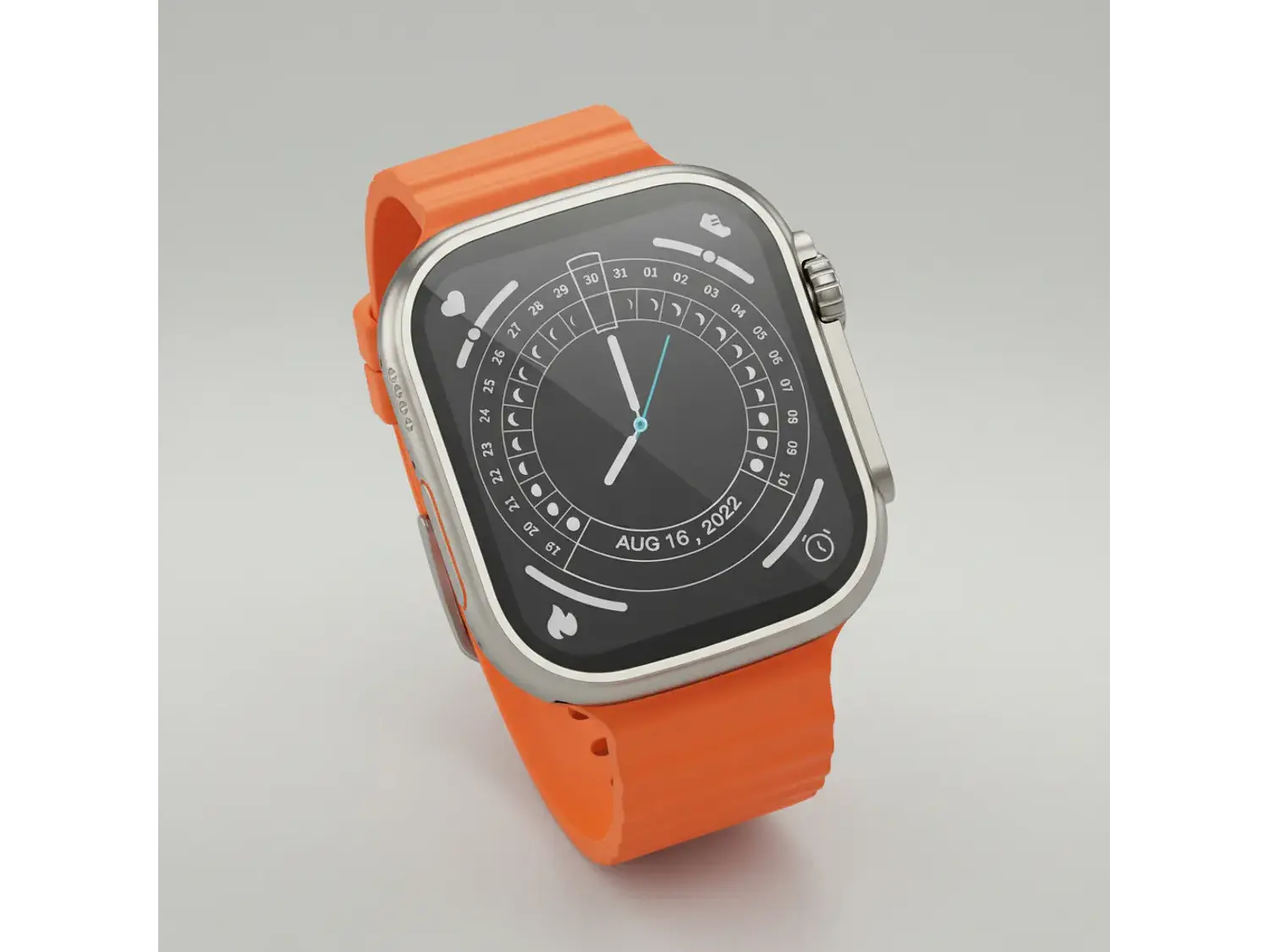 Smart Watch BD3 Ultra Borofone Sport Dorado, Correa Color Naranja 1