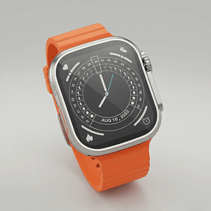 Smart Watch BD3 Ultra Borofone Sport Dorado, Correa Color Naranja
