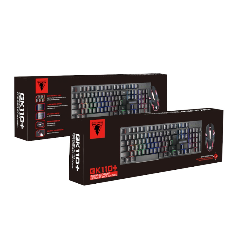 Pack Gamer Jedel Mouse y Teclado GK110+ 1