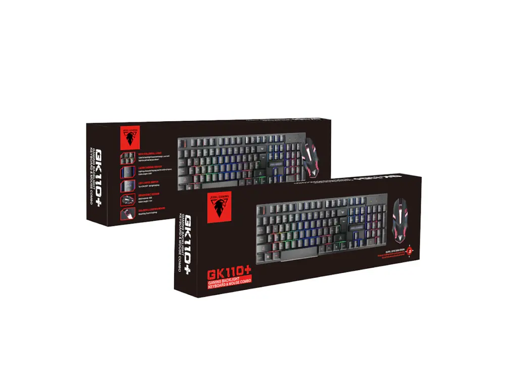 Pack Gamer Jedel Mouse y Teclado GK110+ 1