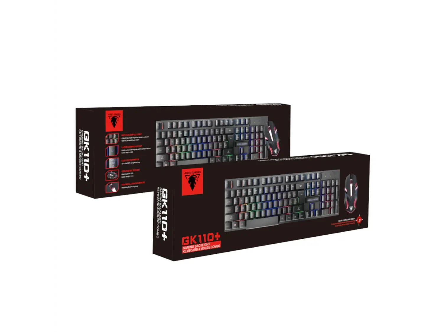 Pack Gamer Jedel Mouse y Teclado GK110+ 1