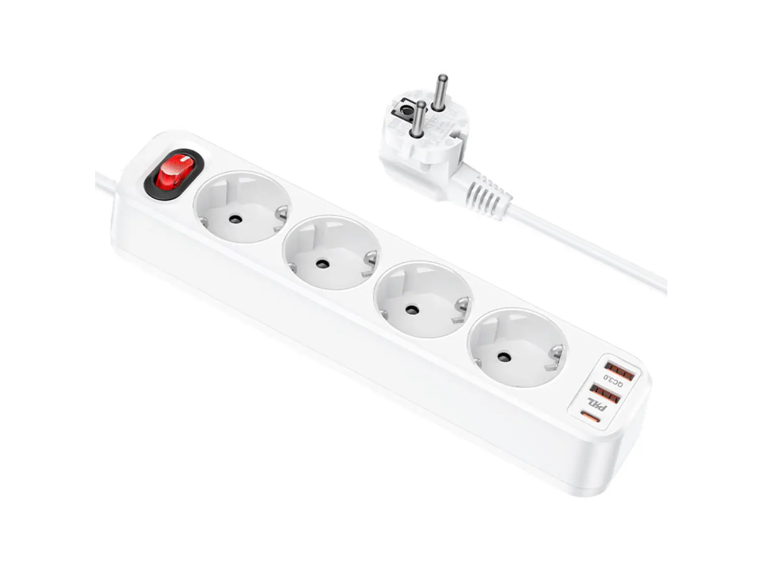 Alargador Inteligente Hoco NS1, 4000w, Color Blanco 2